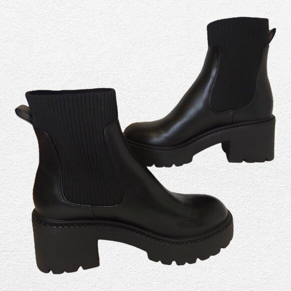 NWOT Madden Girl Women’s Black Thrash Pull On Chelsea Boots - 7.5 - Picture 8 of 12